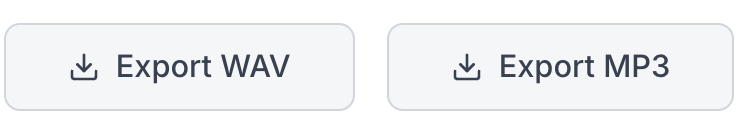 Export buttons
